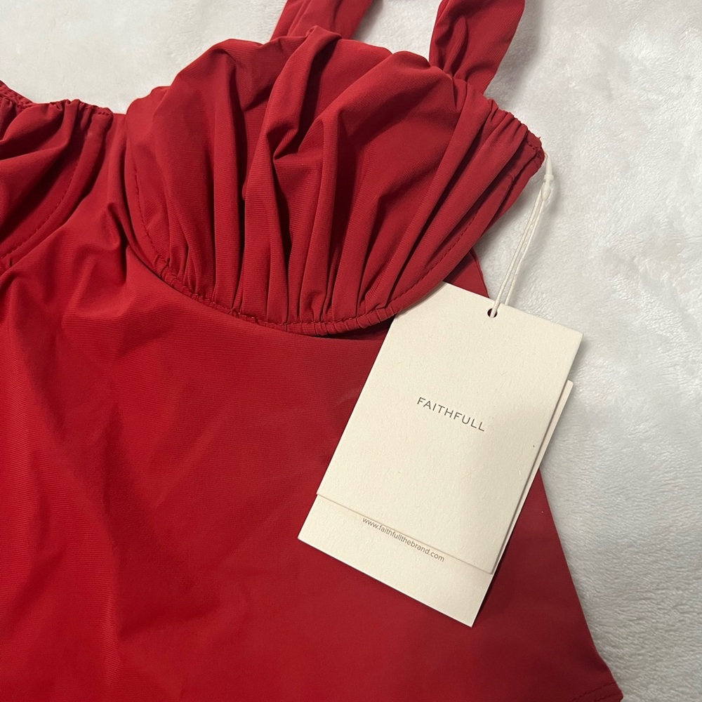 Faithfull the Brand Red One Piece Swimsuit - Picture 5 of 8